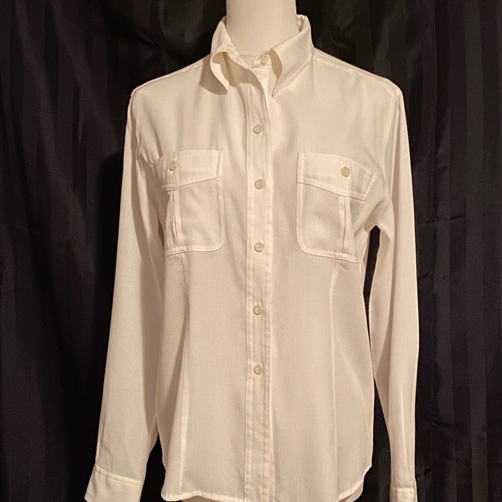VIPetites Classic White Women's Blouse